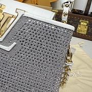 Colestore Louis Vuitton Capucines Nano Crystal-Embellished Finish and Crocodile-Pattern Leather Handle 16.3x6.5x11cm - 2