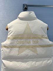 Colestore Dior DiorAlps Puffer Vest White Quilted Technical Taffeta with Gold-Tone Dior Star Motif  - 4