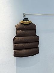 Colestore Celine Sleeveless Puffer Jacket In Light Nylon Brown  - 5