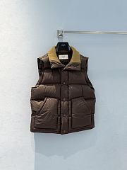 Colestore Celine Sleeveless Puffer Jacket In Light Nylon Brown  - 4