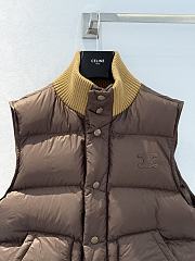 Colestore Celine Sleeveless Puffer Jacket In Light Nylon Brown  - 2