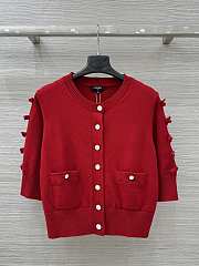 Colestore Chanel Red Knit Cardigan  - 1