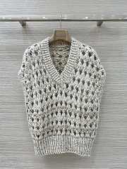 Colestore Brunello Cucinelli open-knit Sleeveless Top Neutral - 1