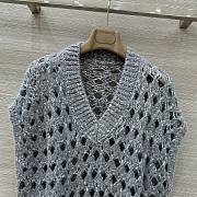 Colestore Brunello Cucinelli open-knit Sleeveless Top Grey - 5