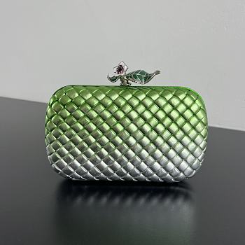 Colestore Bottega Veneta Knot in Green/Silver 20x12x5.5cm