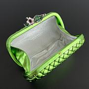 Colestore Bottega Veneta Knot in Green/Silver 20x12x5.5cm - 5