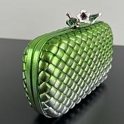Colestore Bottega Veneta Knot in Green/Silver 20x12x5.5cm - 3