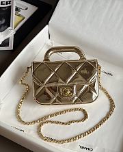 Colestore Chanel Small Clutch with Chain High-Shine Calfskin & Gold Metal Light Gold 18x4.5x13cm - 1