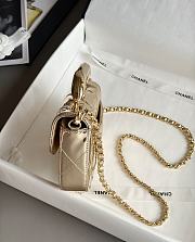 Colestore Chanel Small Clutch with Chain High-Shine Calfskin & Gold Metal Light Gold 18x4.5x13cm - 3