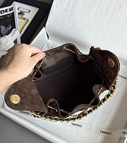 Colestore Chanel 25 Small Handbag Suede Calfskin & Gold-Tone Metal Dark Brown 30x26x14cm - 6