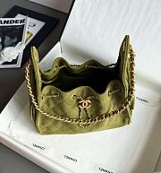 Colestore Chanel 25 Small Handbag Grained Calfskin & Gold-Tone Metal Olive Green 30x26x14cm - 5