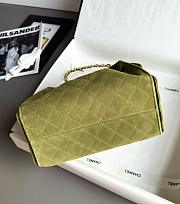 Colestore Chanel 25 Small Handbag Grained Calfskin & Gold-Tone Metal Olive Green 30x26x14cm - 4