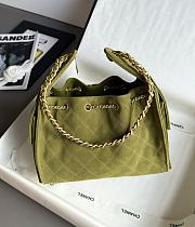 Colestore Chanel 25 Small Handbag Grained Calfskin & Gold-Tone Metal Olive Green 30x26x14cm - 3