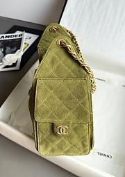 Colestore Chanel 25 Small Handbag Grained Calfskin & Gold-Tone Metal Olive Green 30x26x14cm - 2