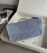 Colestore Chanel 25 Small Handbag Grained Calfskin & Gold-Tone Metal Dusty Blue 30x26x14cm - 5