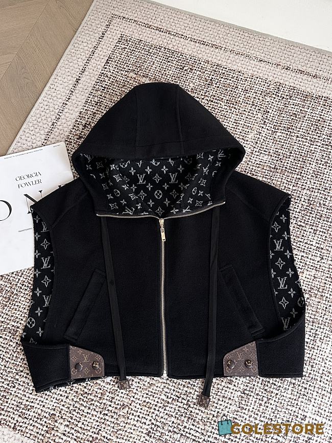 Colestore Louis Vuitton Double Face Open-Arm Jacket Black  - 1