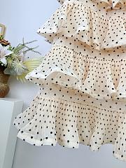 Colestore Zimmermann Pleated Sleeved Dress Cream Black Polka Dot - 6