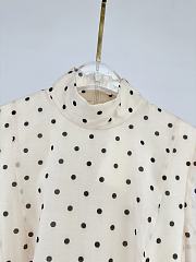 	 Colestore Zimmermann Pleated Sleeved Mini Dress Cream Black Polka Dot - 4