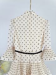 	 Colestore Zimmermann Pleated Sleeved Mini Dress Cream Black Polka Dot - 2