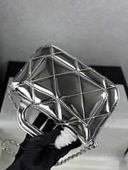 Colestore Chanel Small Clutch with Chain High-Shine Calfskin & Silver Metal Silver 18x4.5x13cm - 2