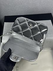Colestore Chanel Small Clutch with Chain High-Shine Calfskin & Silver Metal Silver 18x4.5x13cm - 5