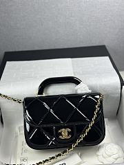 Colestore Chanel Small Clutch with Chain High-Shine Calfskin & Gold Metal Black 18x4.5x13cm - 1