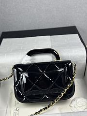 Colestore Chanel Small Clutch with Chain High-Shine Calfskin & Gold Metal Black 18x4.5x13cm - 3
