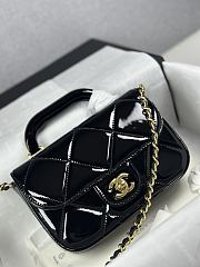 Colestore Chanel Small Clutch with Chain High-Shine Calfskin & Gold Metal Black 18x4.5x13cm - 4