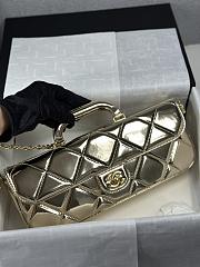 Colestore Chanel Large Flap Bag with Handle Mirrored Calfskin & Gold Metallic Pale Gold 29x5x12cm - 1