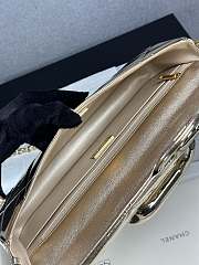 Colestore Chanel Large Flap Bag with Handle Mirrored Calfskin & Gold Metallic Pale Gold 29x5x12cm - 6
