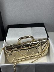 Colestore Chanel Large Flap Bag with Handle Mirrored Calfskin & Gold Metallic Pale Gold 29x5x12cm - 5
