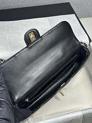 Colestore Chanel Large Flap Bag with Handle Mirrored Calfskin & Black 29x5x12cm - 4