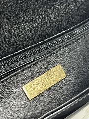 Colestore Chanel Large Flap Bag with Handle Mirrored Calfskin & Black 29x5x12cm - 2