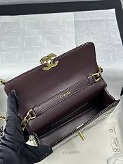 Colestore Chanel Mini flap bag Glossy Lambskin & Gold Plated Metal Dark Brown 12 x 19.5 x 5cm - 2