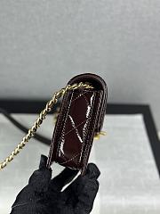 Colestore Chanel Mini flap bag Glossy Lambskin & Gold Plated Metal Dark Brown 12 x 19.5 x 5cm - 5
