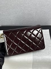 Colestore Chanel Mini flap bag Glossy Lambskin & Gold Plated Metal Dark Brown 12 x 19.5 x 5cm - 6