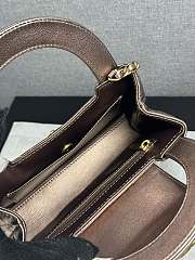 Colestore Chanel Kelly 25A Nano Shopper Bronze Brown Metallic Rose Gold Top Handle Bag 19x13x7cm - 6