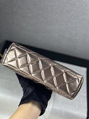 Colestore Chanel Kelly 25A Nano Shopper Bronze Brown Metallic Rose Gold Top Handle Bag 19x13x7cm - 3