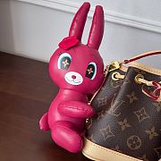 Colestore Louis Vuitton Nano Noe Fuschia Marron Monogram Coated Canvas Bucket Bag 13x10x16cm - 2