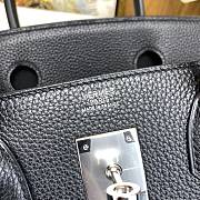 Colestore Hermes Birkin 30 Denim Canvas & Togo Leather in Black Silver Hardware 30cm - 4