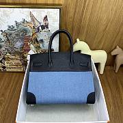 Colestore Hermes Birkin 30 Denim Canvas & Togo Leather in Black Silver Hardware 30cm - 2