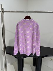 Colestore Gucci GG Wool Jacquard Cardigan Pink Purple - 6