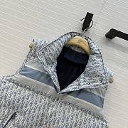 Colestore Dior DiorAlps Puffer Vest Blue and White Dior Oblique Quilted Technical Taffeta - 4