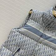 Colestore Dior DiorAlps Puffer Vest Blue and White Dior Oblique Quilted Technical Taffeta - 3
