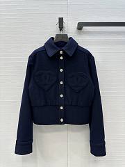 Colestore Chanel Blouson  Wool & Cashmere Tweed Navy Blue - 1