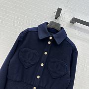 Colestore Chanel Blouson  Wool & Cashmere Tweed Navy Blue - 5