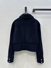 Colestore Chanel Blouson  Wool & Cashmere Tweed Navy Blue - 2