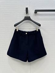 Colestore Chanel Shorts Wool & Cashmere Tweed Navy Blue - 1