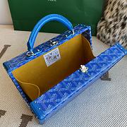 Colestore Goyard Grand Hôtel Trunk Bag Sky Blue 24.5x19x7.5cm - 6