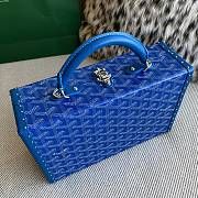 Colestore Goyard Grand Hôtel Trunk Bag Sky Blue 24.5x19x7.5cm - 3